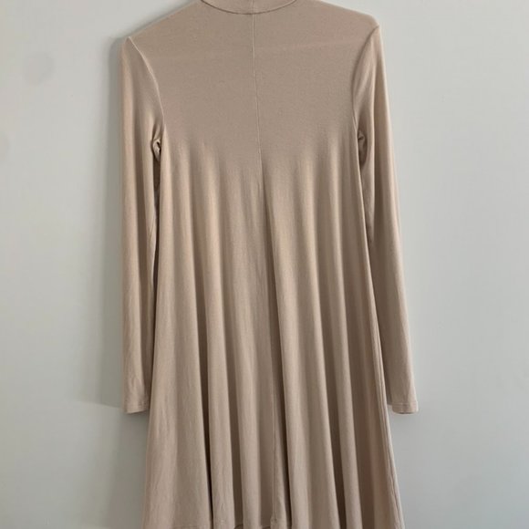 Beige Turtleneck Dress - Picture 2 of 2